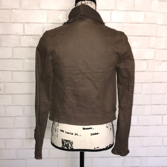 Free People Drape front denim jacket - Picture 6 of 7